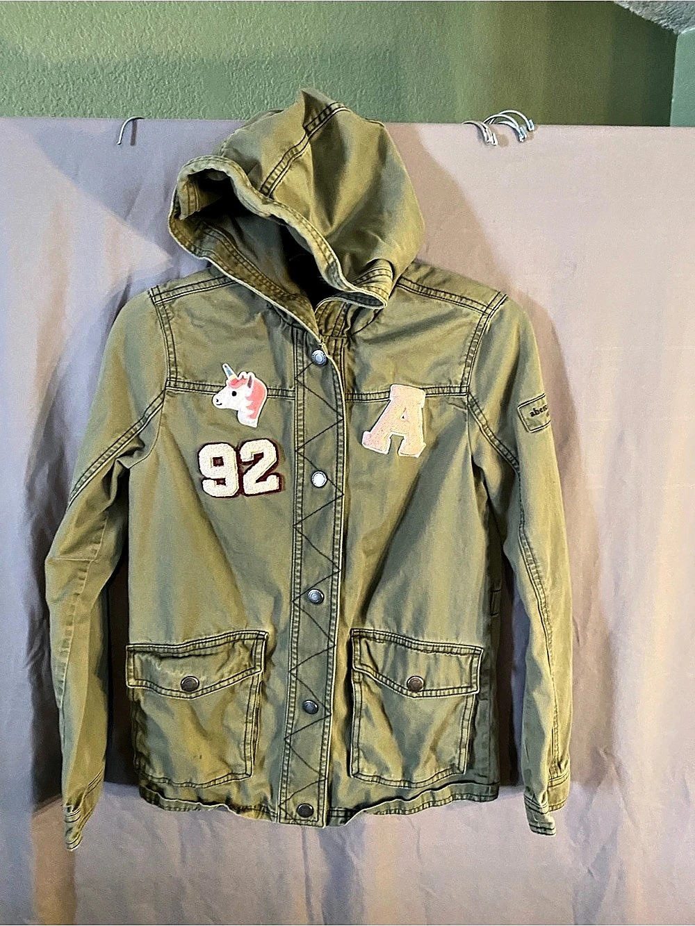 Abercrombie Kids Girls Size 13/14 Olive Jacket